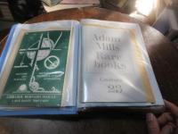 某熊本老舗古書店あて、欧米有名古書店カタログ（送り封筒つき）　1990年代末　18点ほど