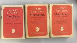 Miscellanies　Volume 1～3　＜Wesleyan Edition of the Works of Henry Fielding＞