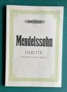 Felix Mendelssohn Bartholdy　DUETTE ：Fur zwei Singstimmen und Klavier
