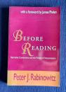 Before Reading: Narrative Conventions and the Politics of Interpretation (Theory and Interpretation of Narrative)