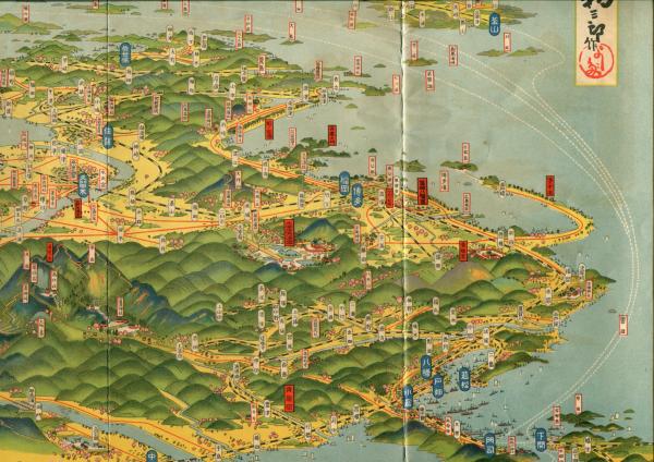 Kー1 大正15年 日本電力事業図絵 鳥瞰図