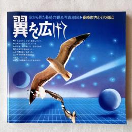 空から見た長崎の観光写真地図 翼を広げて 長崎市内とその周辺