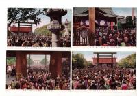 護国の神鎮まる　靖国神社絵葉書　彩色絵葉書8枚　　　　　