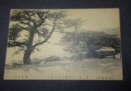 別府　田ノ浦より仏崎公園を望む　路面電車（絵葉書）1枚