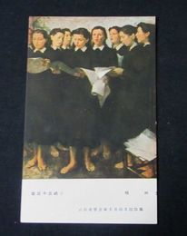 小磯良平　齊唱　第4回文部省美術展覧会（絵葉書）1枚