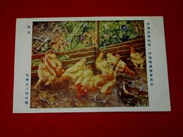 相模金三郎　鶏舎　帝國美術院第1回美術展覧会（絵葉書）1枚
