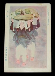前田青邨　花売　第11回日本美術院展覧会（絵葉書）1枚