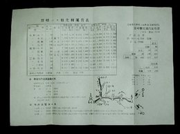 長崎縣交通部　貸切バス行先別運賃表19.5×27cm