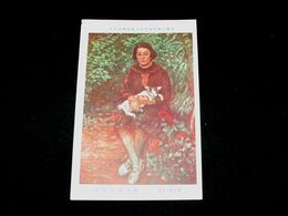 鈴木秀雄　猫を抱く少女　帝國美術院第4回美術展覧会（絵葉書）1枚
