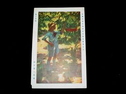 山口亮一　鳥と子供　帝國美術院第4回美術展覧会（絵葉書）1枚