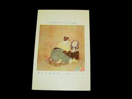 伊東深水　おしろい　其１　帝國美術院第5回美術展覧会（絵葉書）1枚