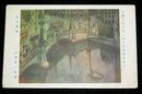 赤塚忠一　街頭雨情　第2回帝國美術院展覧会（絵葉書）1枚