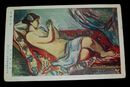 黒田重太郎　爪剪る女　第15回二科美術展覧会（絵葉書）1枚