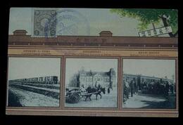 日露戦役紀念　遼陽停車場ノ列車発着　大連野戦鉄道提理部（絵葉書）1枚