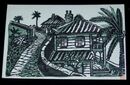 木版画　長崎　東山手（絵葉書）1枚