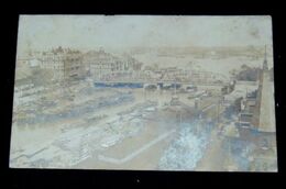 中国上海　市街風景　河（絵葉書）1枚