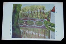 林倭衛　クキイの橋　春陽会第5回展覧会（絵葉書）1枚