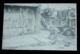 アイヌ風俗　アツトゥシ織（絵葉書）1枚