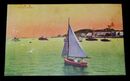 横浜港　ヨット（絵葉書）1枚