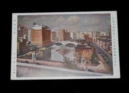 天井陸三　都会風景　第14回帝国美術院展覧会（絵葉書）1枚