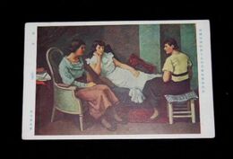 佐分眞　室内　第15回帝国美術院展覧会（絵葉書）1枚