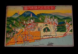 地図　別府附近名勝案内図（絵葉書）1枚