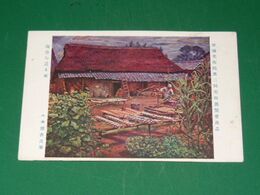 小寺健吉　陶器を造る家　第2回帝国美術院展覧会（絵葉書）1枚