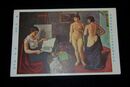 佐分眞　画室　帝國美術院第14回美術展覧会（絵葉書）1枚