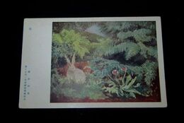 園部邦香　庭　第15回二科美術展覧会（絵葉書）1枚