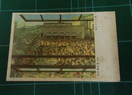 金子博信　朝日さす校庭　美術（絵葉書）1枚