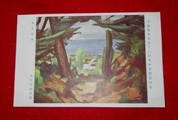 風野信雄　古見風景　帝國美術院第12回美術展覧会（絵葉書）1枚