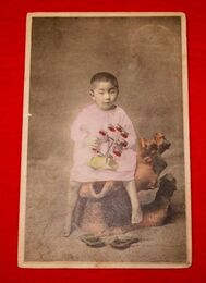 子ども　稚児　彩色（絵葉書）1枚