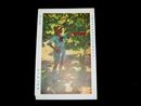 山口亮一　鳥と子供　帝國美術院第4回美術展覧会（絵葉書）1枚