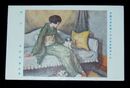熊岡美彦　緑衣　第6回帝国美術院展覧会（絵葉書）1枚