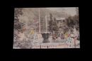手彩色　徳島市　春日神社公園地（絵葉書）1枚