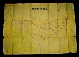 福岡市街地図　54×77cm　昭和10年