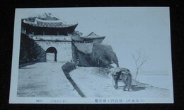 平壌　転錦門と浮碧楼（絵葉書）1枚