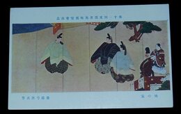 斎藤弓弦　桃の宴　第11回文部省美術展覧会（絵葉書）1枚