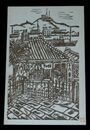 木版画　長崎　南山手十六番館（絵葉書）1枚