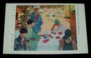 松山省三　海浜小集　帝國美術院第8回美術展覧会（絵葉書）1枚