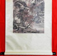 王翬：溪山紅樹図