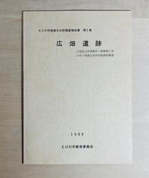 広畑遺跡 : 市道坂元苧畑線外二線整備工事に伴う埋蔵文化財発掘調査概要