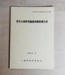 箕谷古墳群発掘調査概要報告書