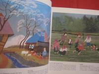 帰国記念展　  「原田泰治アメリカを行く」 　 図録   　　 毛筆書き込み・自筆署名・落款入り   　　　　      【絵画・美術・作品集・図録・文化】