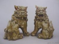 壺屋焼  シーサー百態    　　湧田弘作品集  　　  湧田 弘　（　日本伝統工芸士・沖展会員　） 　著  　　  私家版  　　　　  【沖縄・琉球・歴史・文化・伝統工芸・陶器】