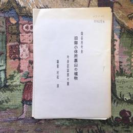 岡谷市今井 旧御小休所裏山の植物 今井区誌原々案
