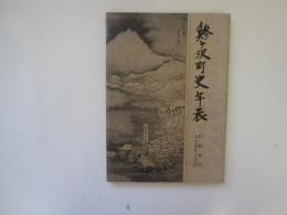鯵ヶ沢町史年表　町制施行九十周年記念誌