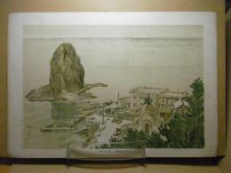 浅虫風景裸島と臨海実験所　＜石版＞（青森市） 青森県画譜：昭和8年