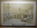 田名部町風景　＜多色石板＞（下北） 青森県画譜：昭和9年