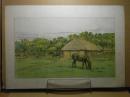 牧場風景　＜多色石板＞（上北郡三沢村広沢牧場） 青森県画譜：昭和9年